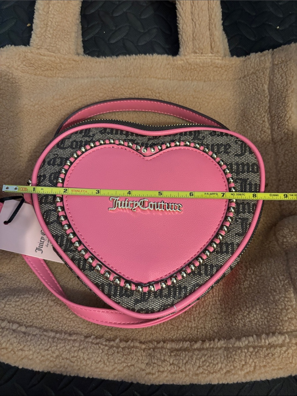 Juicy Couture Hot Pink Heart Shoulder Bag - Picture 9 of 10